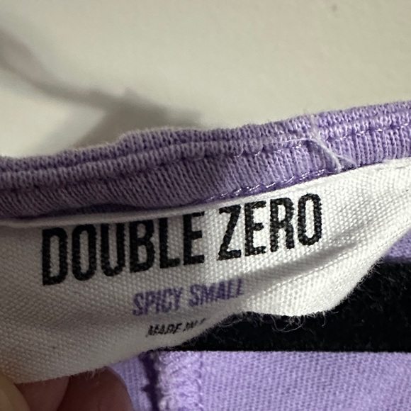 Double Zero Light Purple V-Neck Tank Romper - Picture 2 of 4
